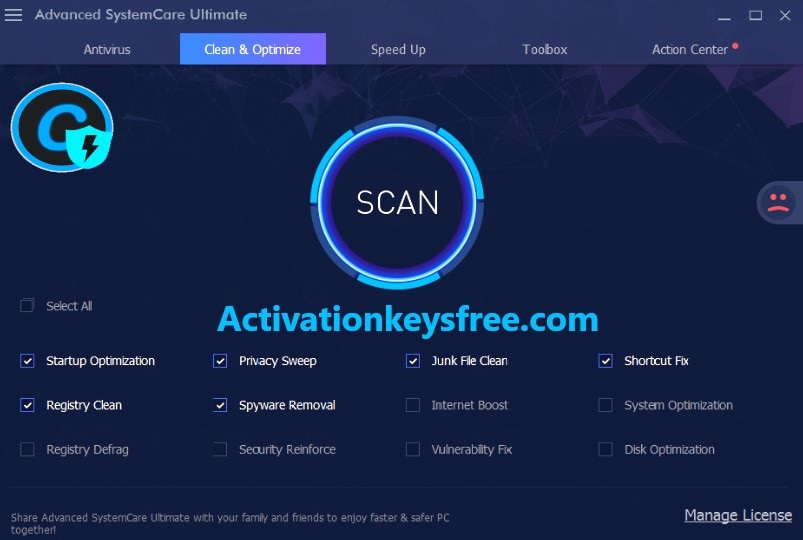 advanced systemcare ultimate free key