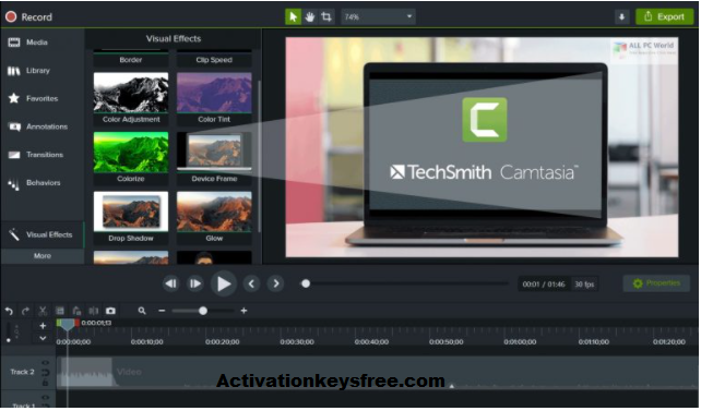 Ключ студии Camtasia