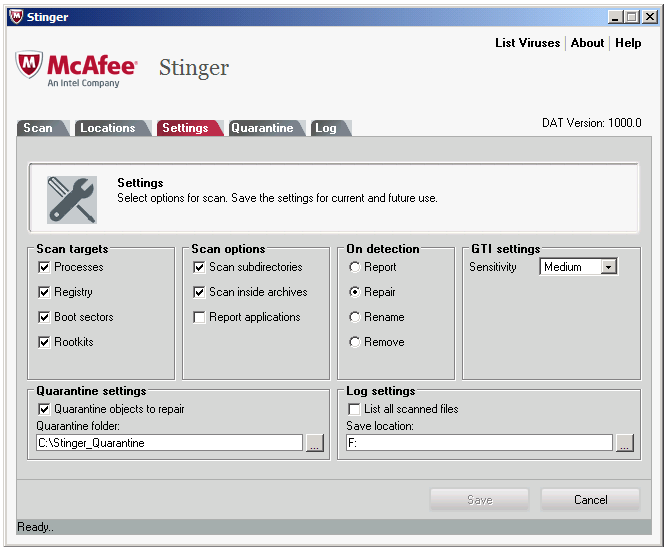 McAfee Stinger 2024